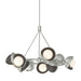 Hubbardton Forge - 131068-SKT-MULT-85-14-GG0711 - Nine Light Pendant - Brooklyn - Sterling