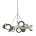 Hubbardton Forge - 131068-SKT-MULT-85-20-GG0711 - Nine Light Pendant - Brooklyn - Sterling