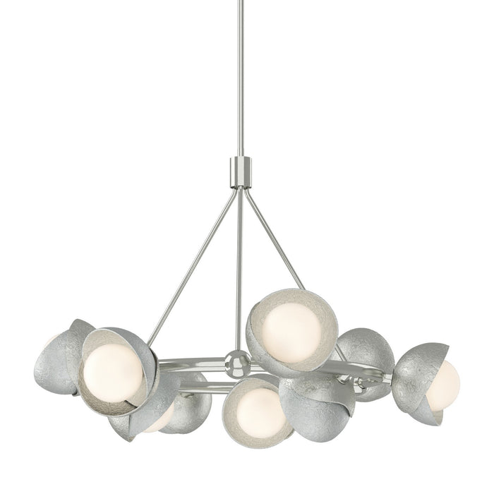 Hubbardton Forge - 131068-SKT-MULT-85-82-GG0711 - Nine Light Pendant - Brooklyn - Sterling