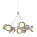 Hubbardton Forge - 131068-SKT-MULT-85-84-GG0711 - Nine Light Pendant - Brooklyn - Sterling