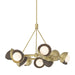 Hubbardton Forge - 131068-SKT-MULT-86-05-GG0711 - Nine Light Pendant - Brooklyn - Modern Brass