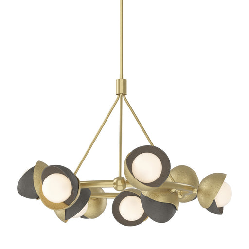 Brooklyn Nine Light Pendant Modern Brass