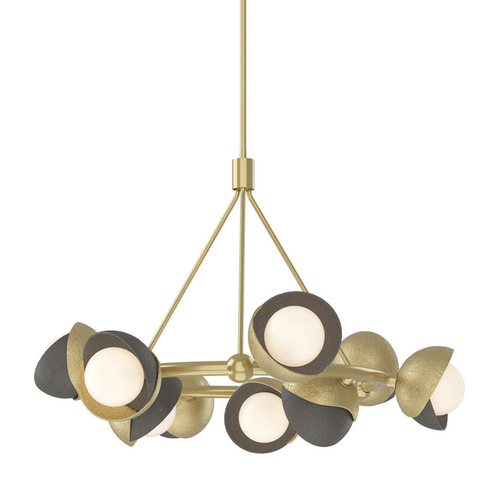 Hubbardton Forge - 131068-SKT-MULT-86-07-GG0711 - Nine Light Pendant - Brooklyn - Modern Brass