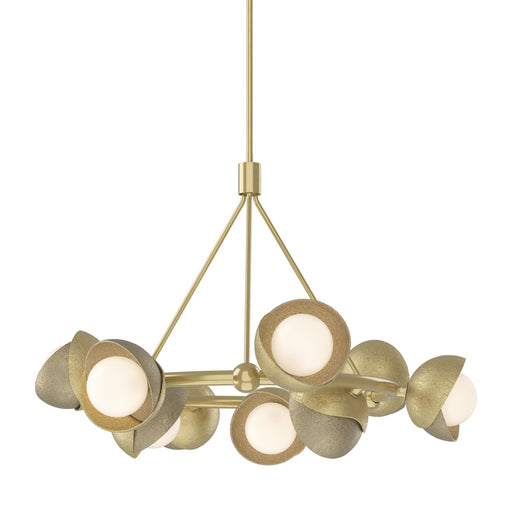 Brooklyn Nine Light Pendant Modern Brass