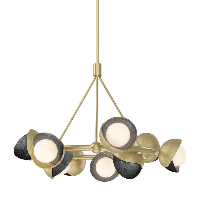 Hubbardton Forge - 131068-SKT-MULT-86-89-GG0711 - Nine Light Pendant - Brooklyn - Modern Brass