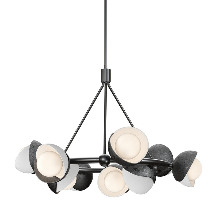 Hubbardton Forge - 131068-SKT-MULT-89-02-GG0711 - Nine Light Pendant - Brooklyn - Ink