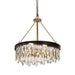 LNC - HA04966H4 - Four Light Chandelier - Flat Black / Brass