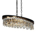 LNC - HA04966H6 - Six Light Island Pendant - Flat Black / Brass