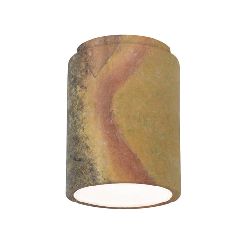 Justice Designs - CER-6100-SLHY - Flush-Mount - Radiance - Harvest Yellow Slate