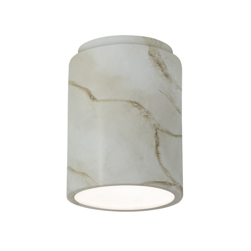 Justice Designs - CER-6100-STOC-LED1-1000 - LED Flush-Mount - Radiance - Carrara Marble