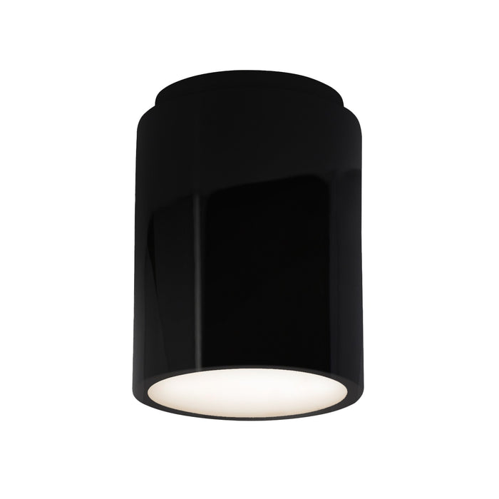 Justice Designs - CER-6100W-BLK-LED1-1000 - LED Flush-Mount - Radiance - Gloss Black
