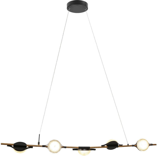 LNC - HA05051 - LED Island Pendant - Flat Black / Brass