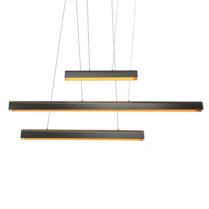 LNC - HA05052 - LED Island Pendant - Brushed Black Nickel / Satin Gold