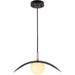 LNC - HA05061 - One Light Outdoor Pendant - Matte Black / Satin Gold