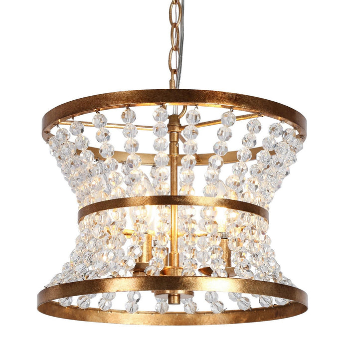 LNC - HA05072 - Three Light Chandelier - Vintage Goldleaf