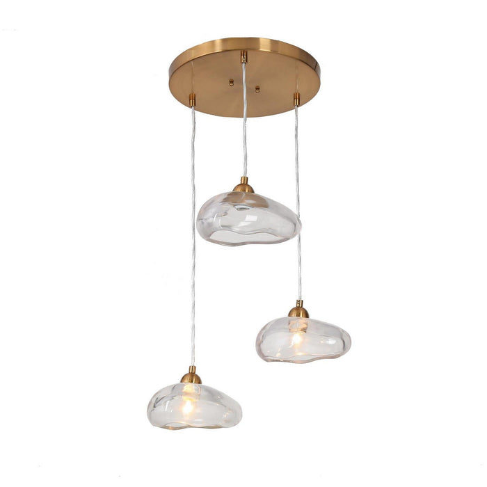 LNC - HA05078P3 - Three Light Chandelier - Brass