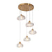 LNC - HA05078P5 - Five Light Chandelier - Brass