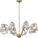 LNC - HA05094C8 - Eight Light Chandelier - Plating Brass/Smoky Grey Glass