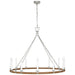 Visual Comfort Signature - CHC 5874PN/NRT - LED Chandelier - Darlana Wrapped - Polished Nickel and Natural Rattan