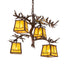Meyda Tiffany - 259449 - Four Light Chandelier - Pine Branch - Cafe-Noir
