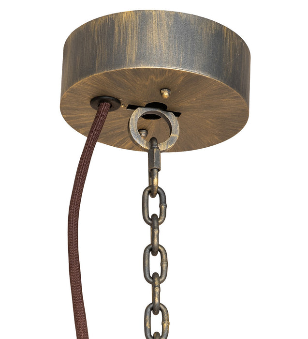 Meyda Tiffany - 266173 - Six Light Pendant - Marin - Antique Brass