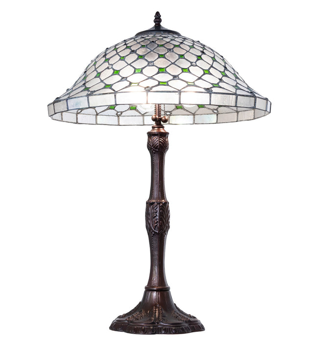 Meyda Tiffany - 266579 - Three Light Table Lamp - Diamond & Jewel - Mahogany Bronze