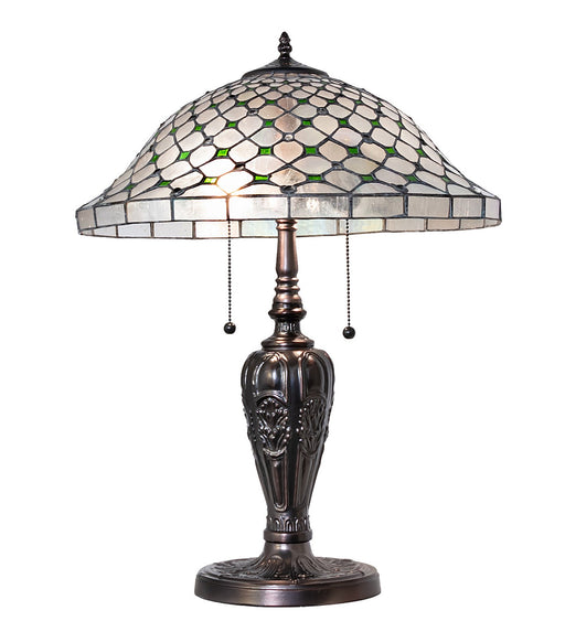 Meyda Tiffany - 266582 - Two Light Table Lamp - Diamond & Jewel - Mahogany Bronze
