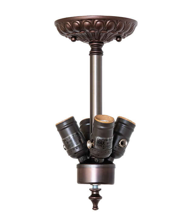 Meyda Tiffany - 267002 - Four Light Flushmount Hardware - Mahogany Bronze