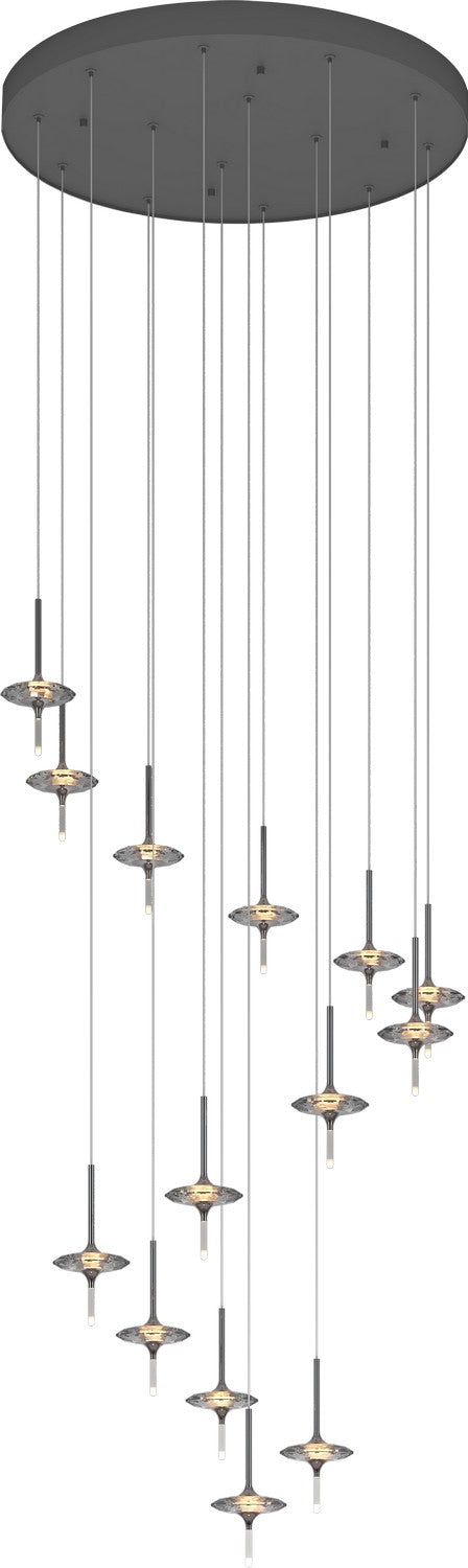 PageOne - PP121755-CM/GY - LED Pendant - Light-Year - Chrome/Gray