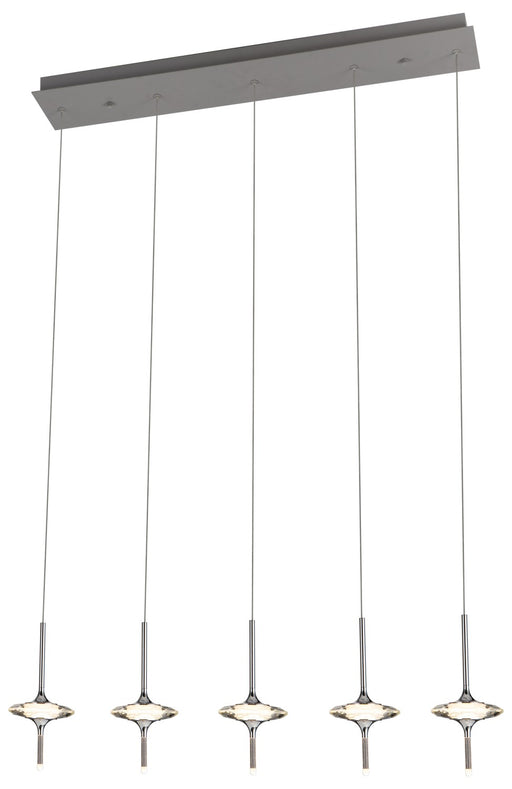 PageOne - PP121807-CM/GY - LED Chandelier - Light-Year - Chrome/Gray