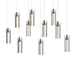 Hubbardton Forge - 131204-SKT-LONG-05-ZM0065 - LED Pendant - Exos Glass - Bronze