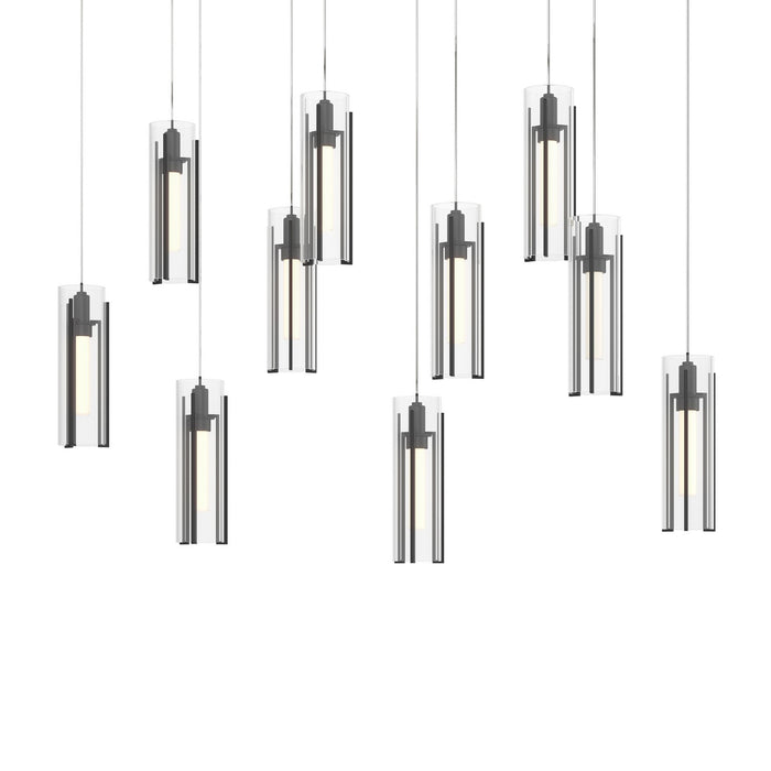 Hubbardton Forge - 131204-SKT-LONG-10-ZM0065 - LED Pendant - Exos Glass - Black