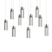 Hubbardton Forge - 131204-SKT-LONG-20-ZM0065 - LED Pendant - Exos Glass - Natural Iron