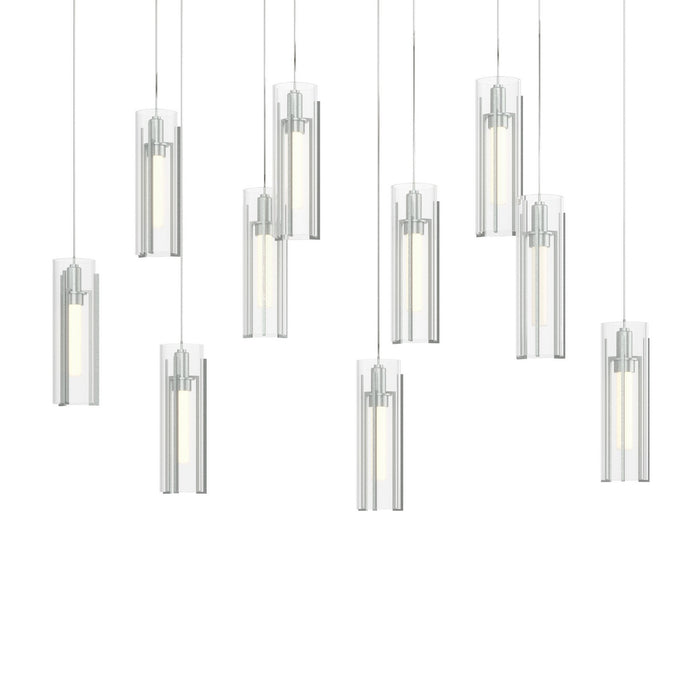 Hubbardton Forge - 131204-SKT-LONG-82-ZM0065 - LED Pendant - Exos Glass - Vintage Platinum