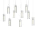 Hubbardton Forge - 131204-SKT-LONG-82-ZM0065 - LED Pendant - Exos Glass - Vintage Platinum