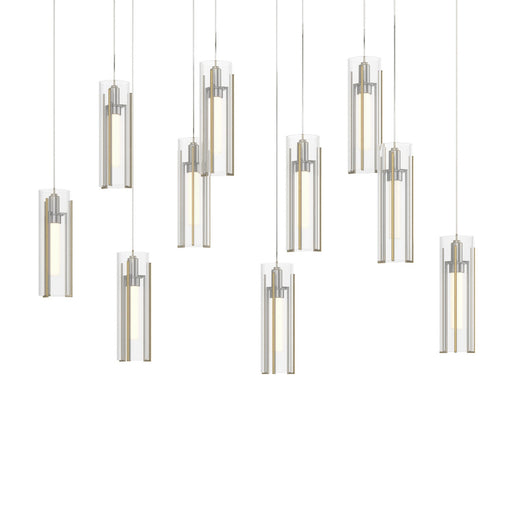 Exos Glass LED Pendant Modern Brass
