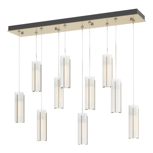 Exos Glass LED Pendant Modern Brass