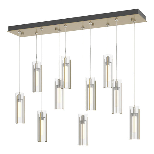 Exos Glass LED Pendant Modern Brass