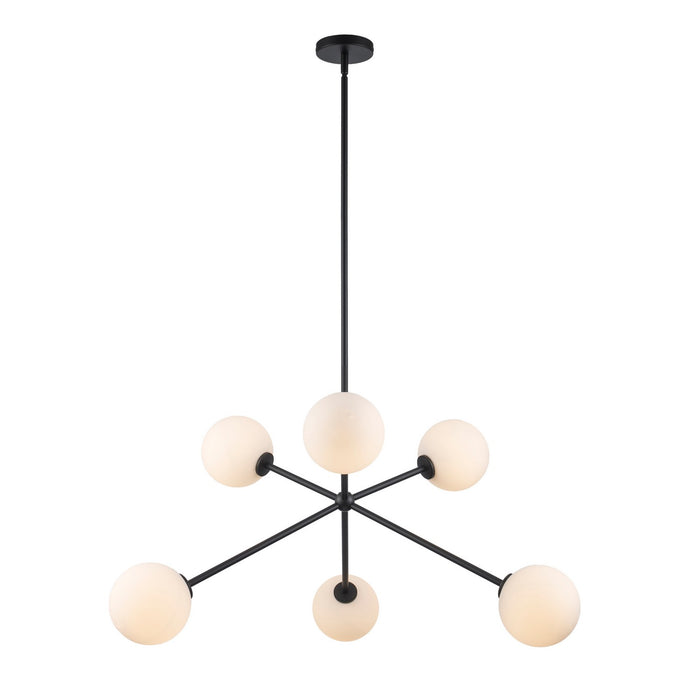 Trans Globe Imports - 11616 BK - Six Light Pendant - Haskell - Black