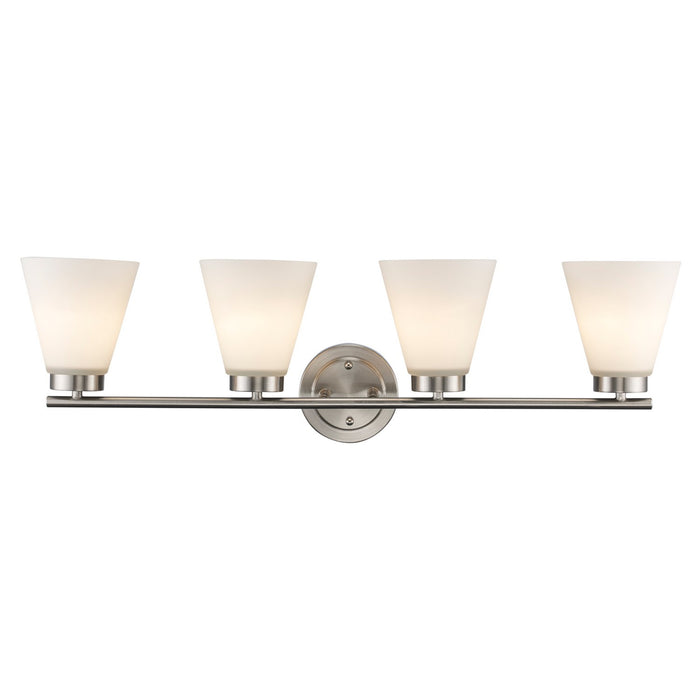 Trans Globe Imports - 71804 BN - Four Light Vanity - Fifer - Brushed Nickel