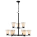 Trans Globe Imports - 71809 BK - Nine Light Chandelier - Fifer - Black