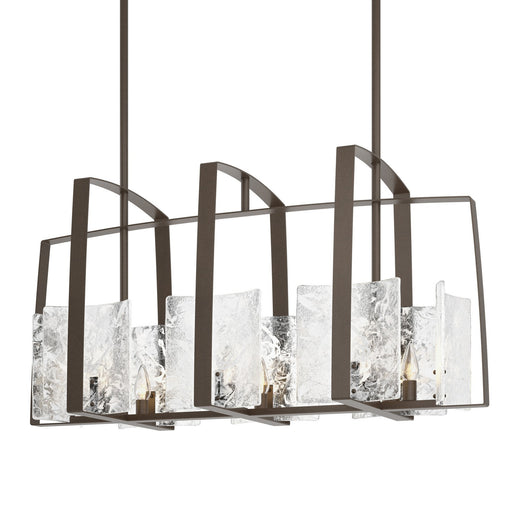 Arc Eight Light Linear Pendant Bronze