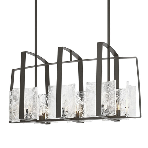 Arc Eight Light Linear Pendant Dark Smoke