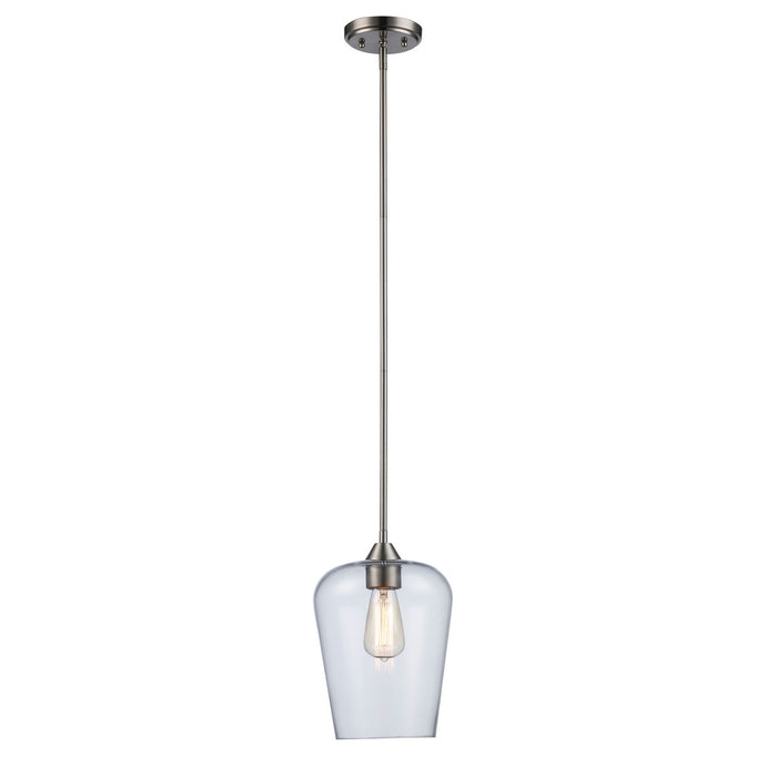 Trans Globe Imports - 71830 BN - One Light Pendant - Kieran - Brushed Nickel