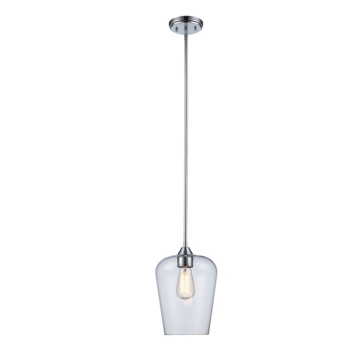 Trans Globe Imports - 71830 PC - One Light Pendant - Kieran - Polished Chrome