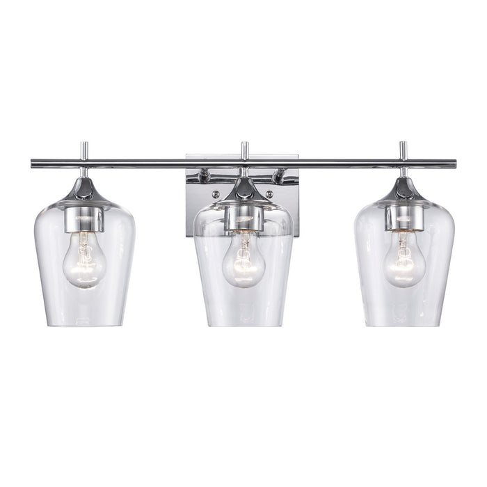 Trans Globe Imports - 71833 PC - Three Light Vanity - Kieran - Polished Chrome