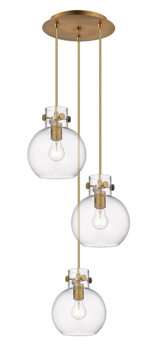 Innovations - 113-410-1PS-BB-G410-8CL - Seven Light Pendant - Downtown Urban - Brushed Brass