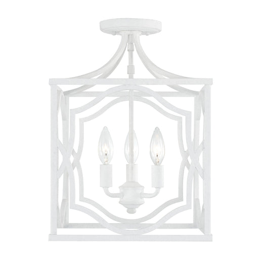 Anna Three Light Foyer Pendant Textured White