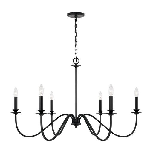 Weston Six Light Chandelier Matte Black