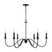 Capital Lighting - AA1029MB - Six Light Chandelier - Weston - Matte Black
